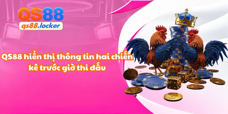 Đá gà cựa sắt QS88 hiển thị thông tin hai chiến kê trước giờ thi đấu